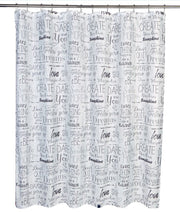 POSITIVE SAYINGS SHOWER CURTAIN WHT/GRY/BLK 180 X180cm